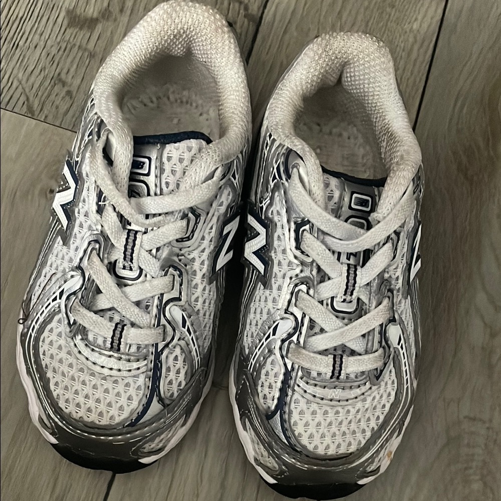 Kids White and Black Sneakers